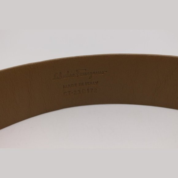 Salvatore Ferragamo ORZO BROWN Leather Belt Size 85 main image 7